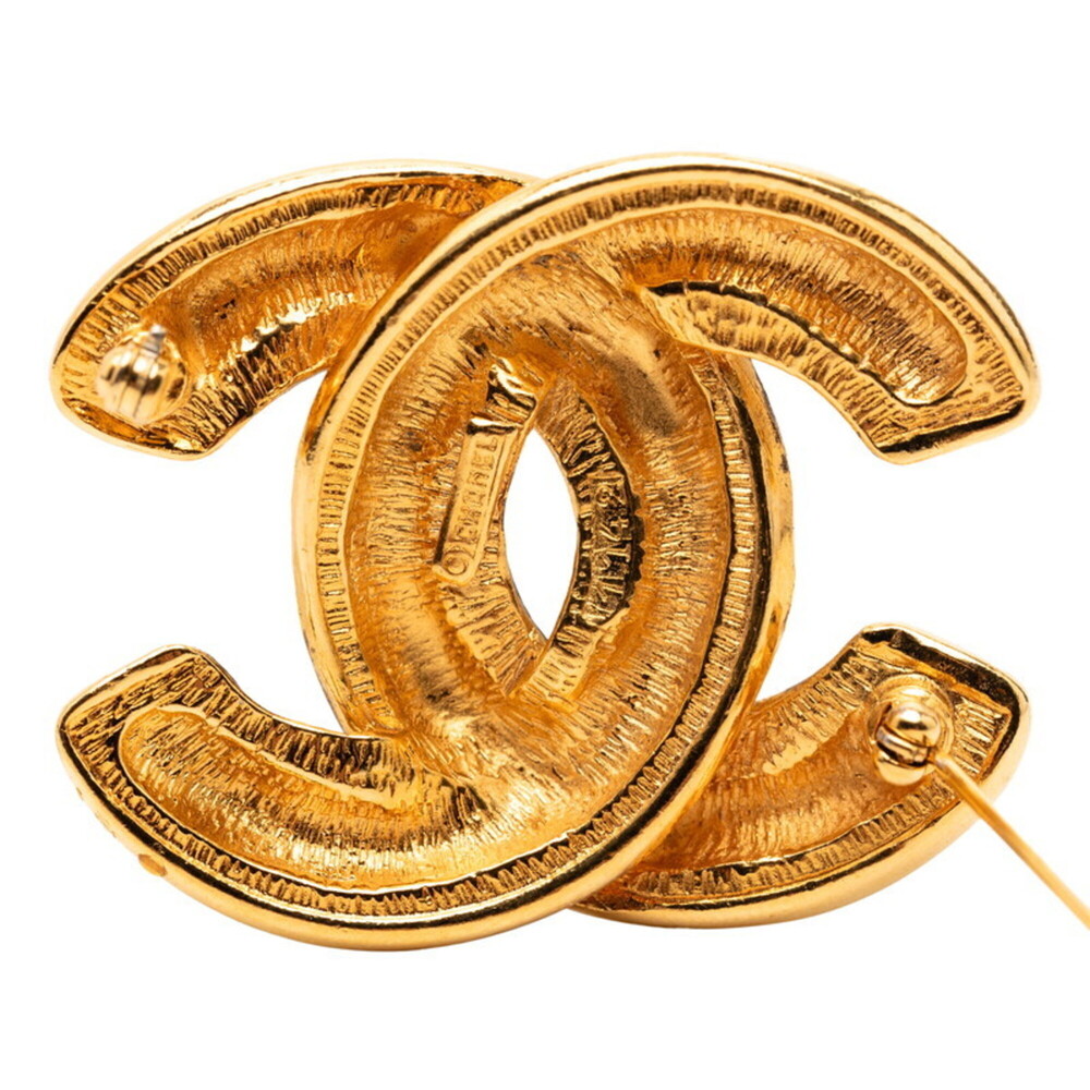 CHANEL Authentic Gold Logo Brooch - Picture 3 of 3